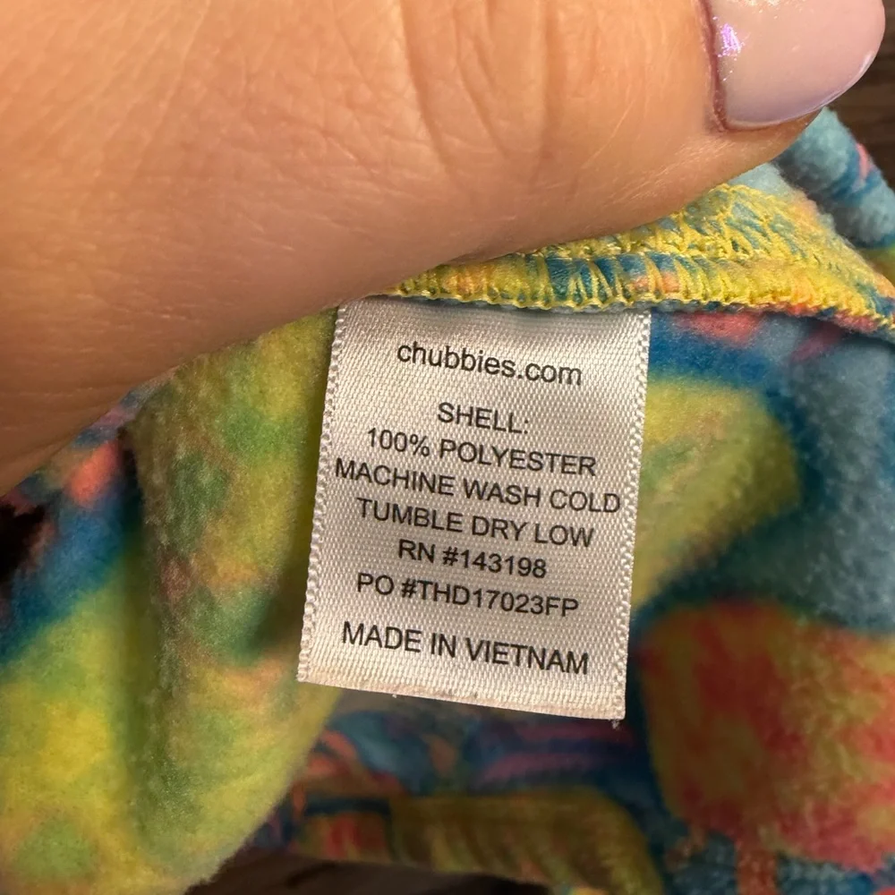 Chubbies Multicolor Pineapple Print Women's Quarter Zip Pullover Fleece Shirt - Picture 4 of 6